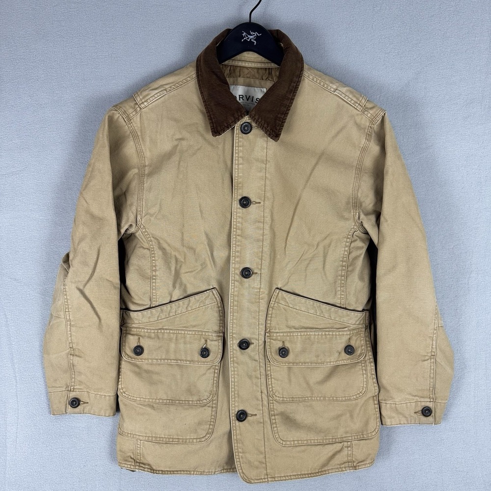 Orvis Coat Jacket Barn Chore Corduroy Mens Medium Quilted Lined Honeycomb Fading